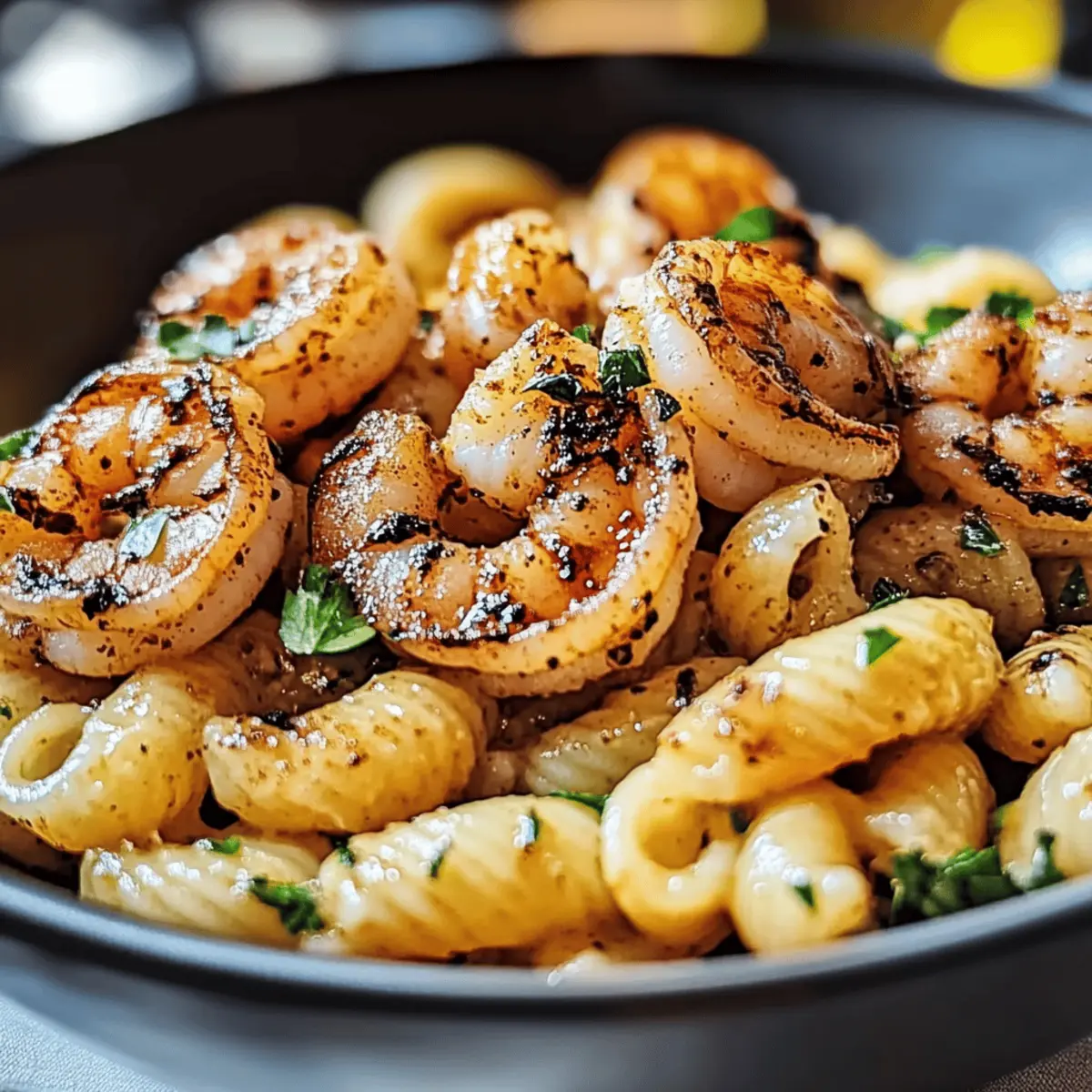 Spicy Blackened Shrimp Cavatappi
