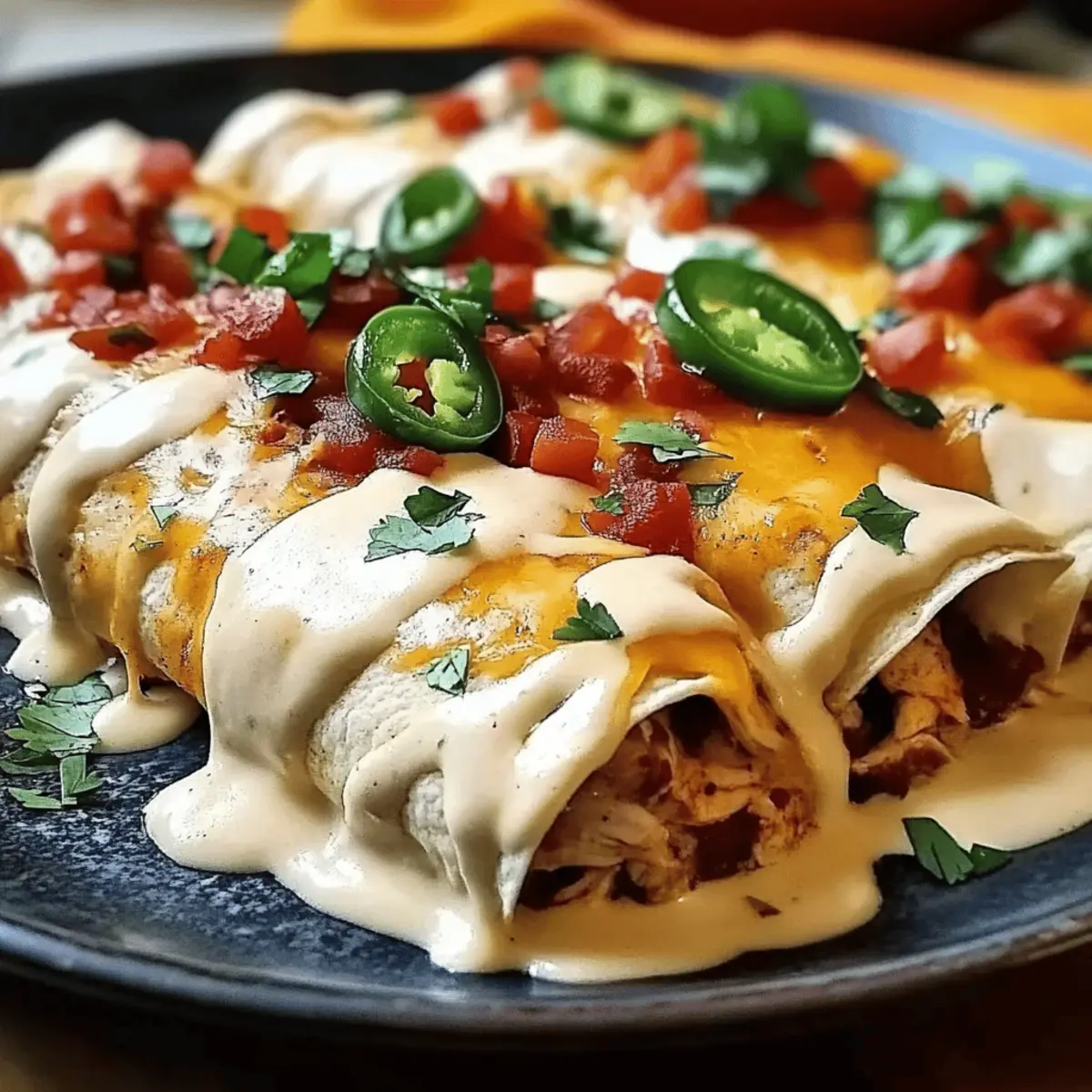 Jalapeño Popper Cheesy Chicken Enchiladas