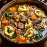 Autumn Tortellini Soup with Sausage