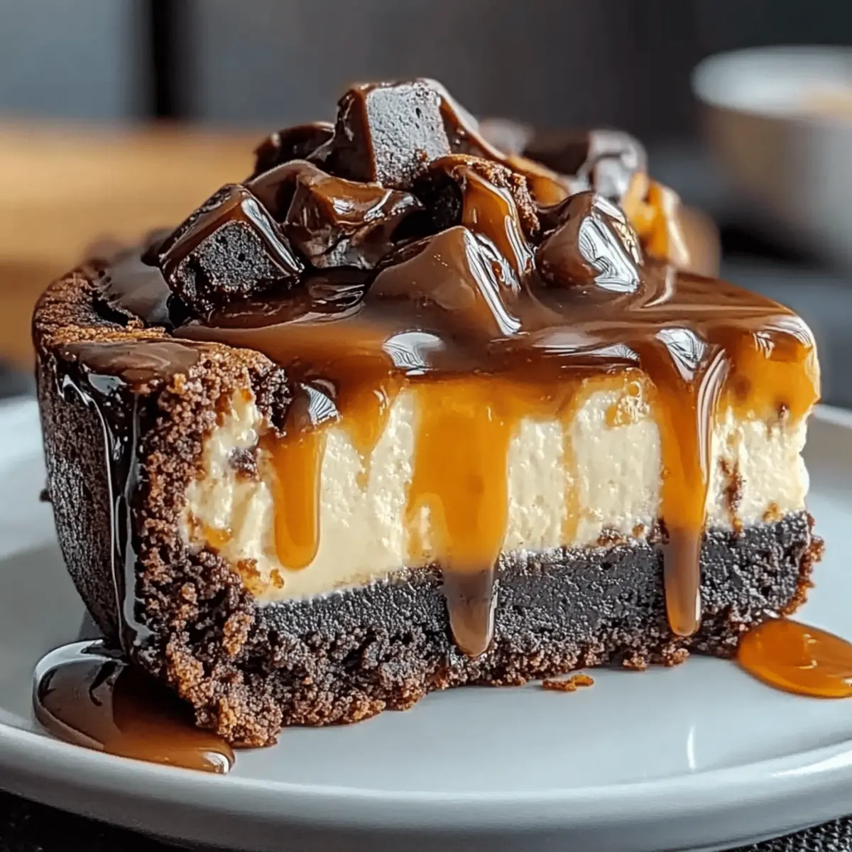 Caramel Brownie Cheesecake