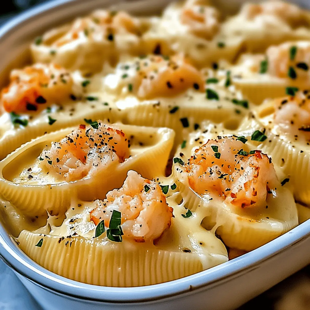 Creamy Seafood Stuffed Shells
