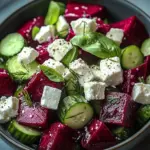 Beet Salad with Feta and Cucumbers