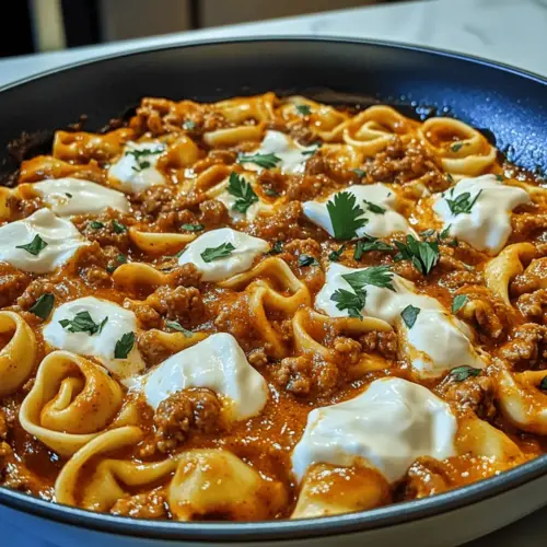 Cheesy Beef Enchilada Tortellini