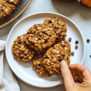 Chewy Oatmeal Pumpkin Cookies
