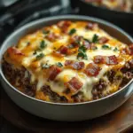 Low-Carb Bacon Cheeseburger Casserole