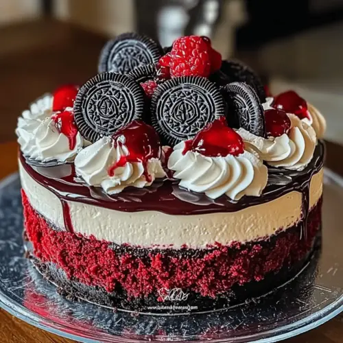 Red Velvet Oreo Cheesecake