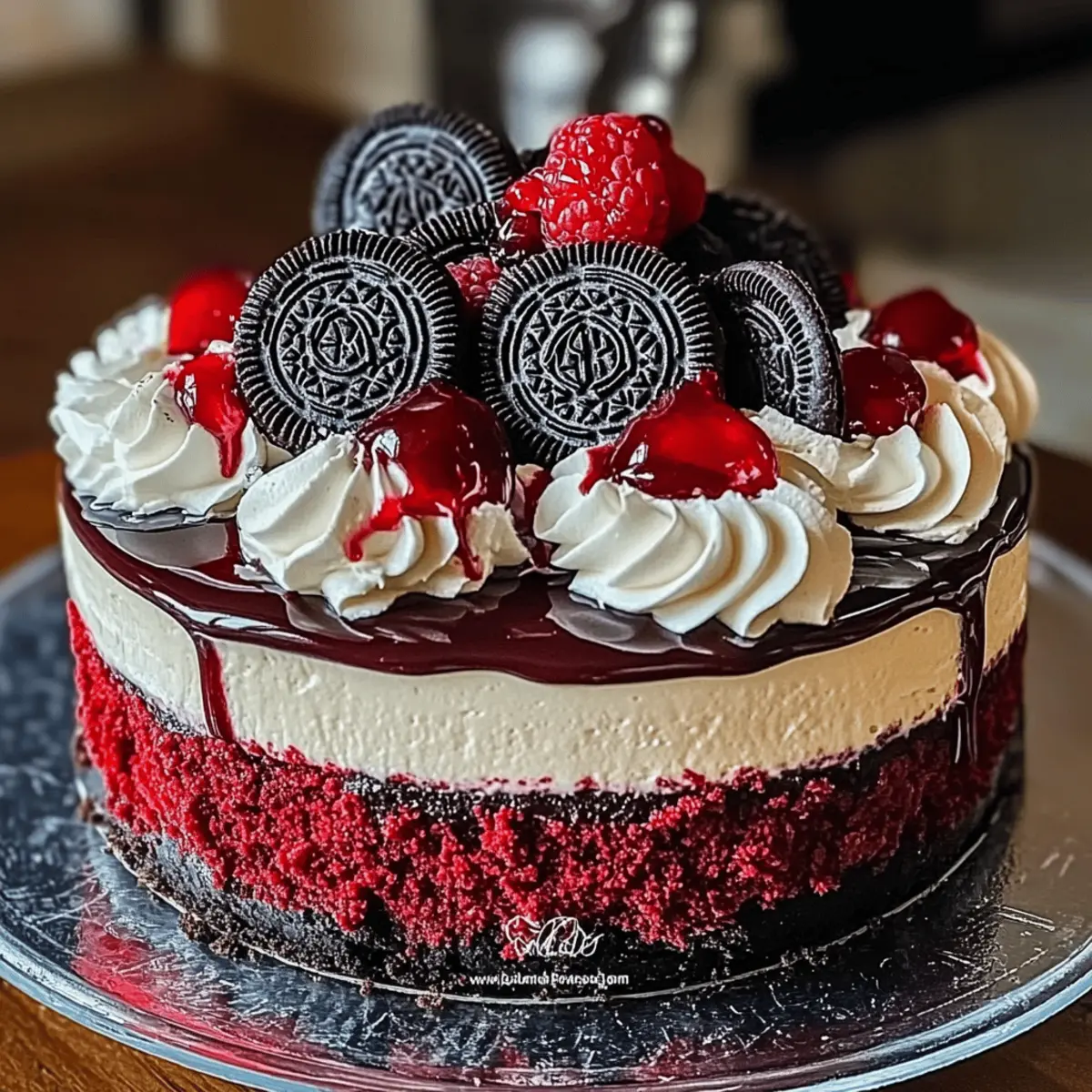Red Velvet Oreo Cheesecake