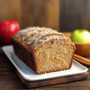 Spiced Apple Cider Donut Loaf with a Cinnamon Sugar Crust