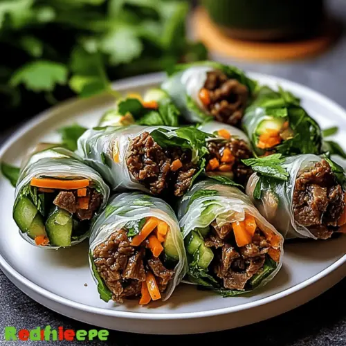 Thai Basil Beef Rolls