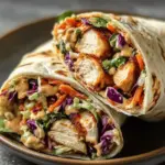 Thai Chicken Wrap with Crunchy Asian Slaw