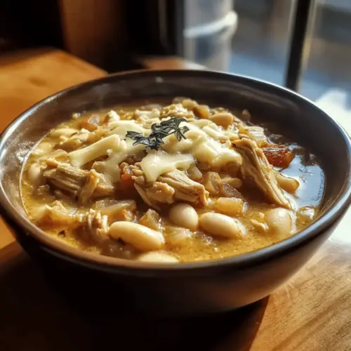 White Cheddar Apple Chicken Chili