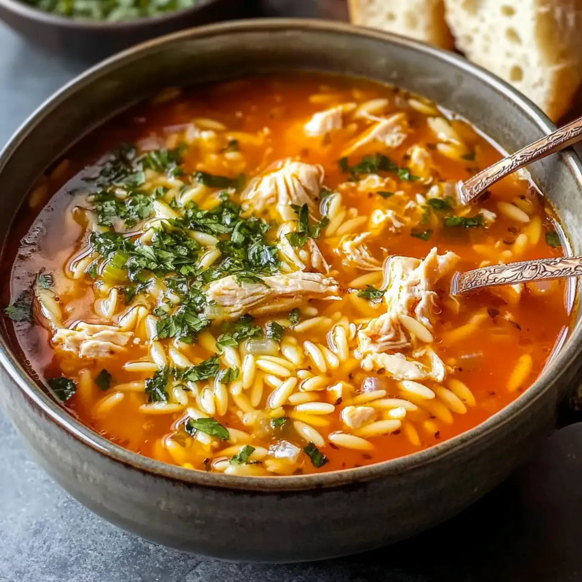 Chicken Orzo Tomato Soup