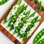 Crab and Cream Cheese Stuffed Snow Peas