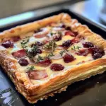 Cranberry Brie Tart with Pancetta & Thyme