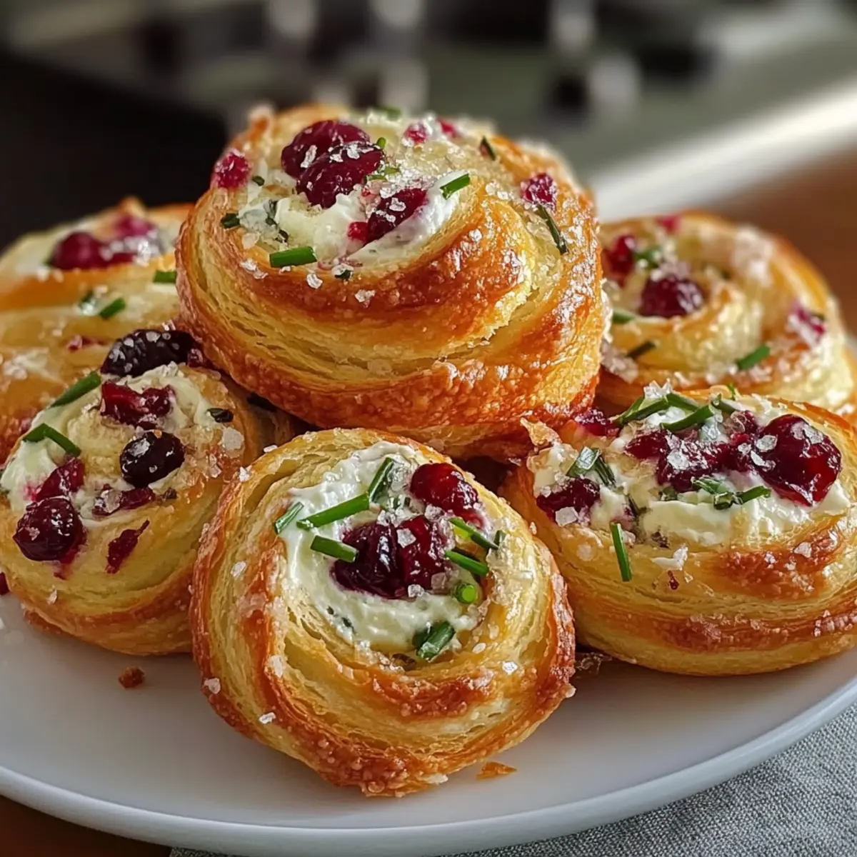 Cranberry Cream Cheese Pinwheels