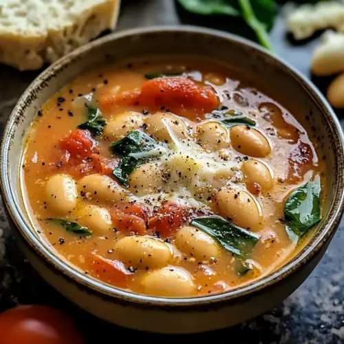 Parmesan Tomato Cannellini Bean Soup