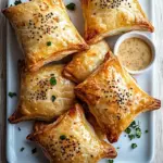 Cheesy Vegan Potato and Onion Puff Pastries