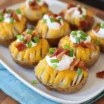 Crispy Loaded Hasselback Potato Bites