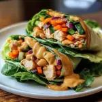 Thai Peanut Chicken Wraps