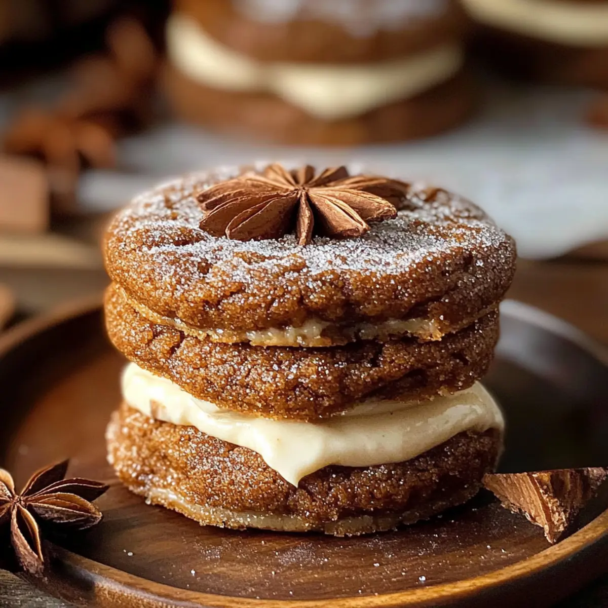 Gingerbread Cheesecake Cookies
