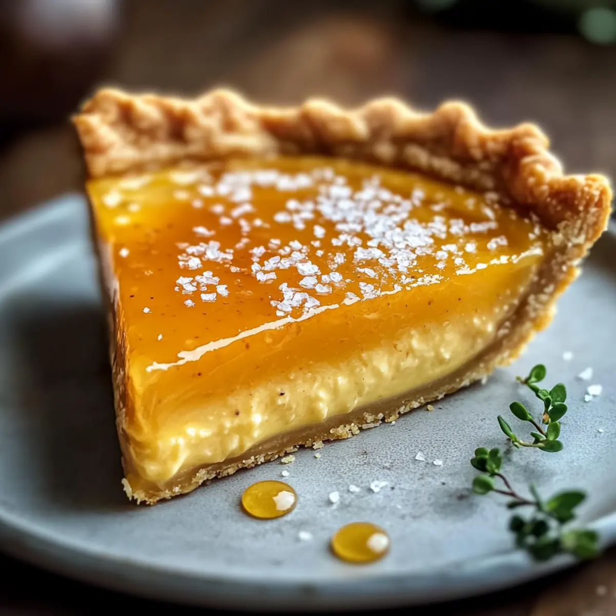 Salted Whiskey Honey Pie