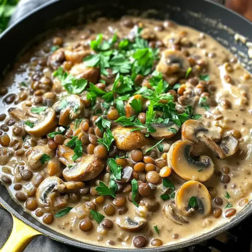 Lentil Mushroom Stroganoff