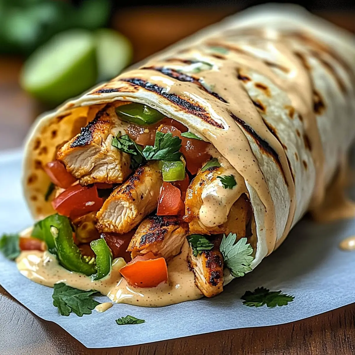 Chipotle Ranch Grilled Chicken Burrito