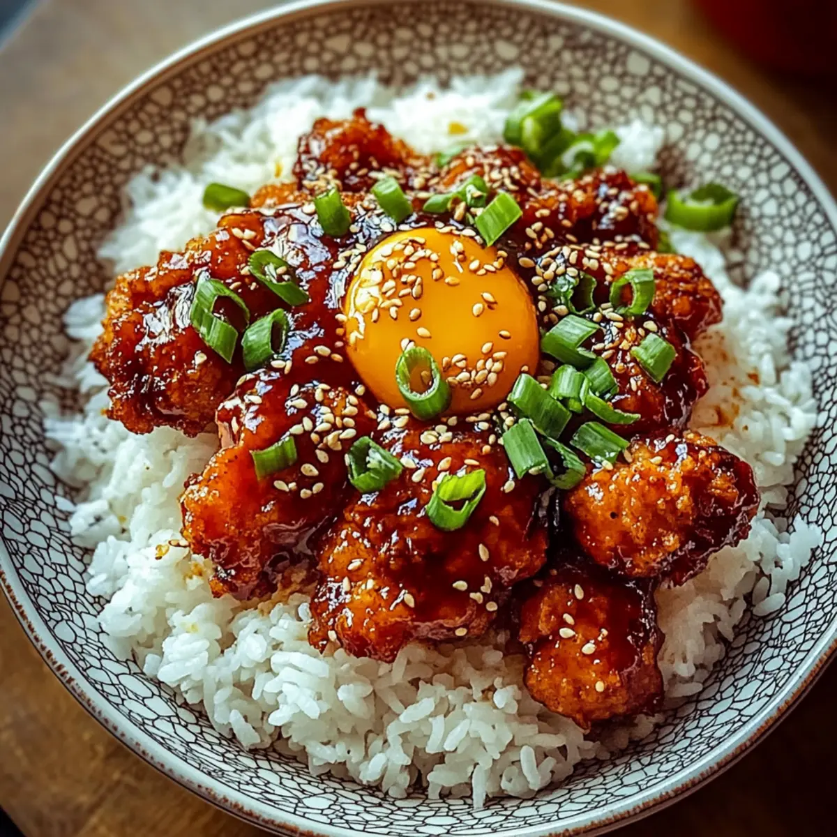Sticky Korean Fried Chicken and Rice Bowls