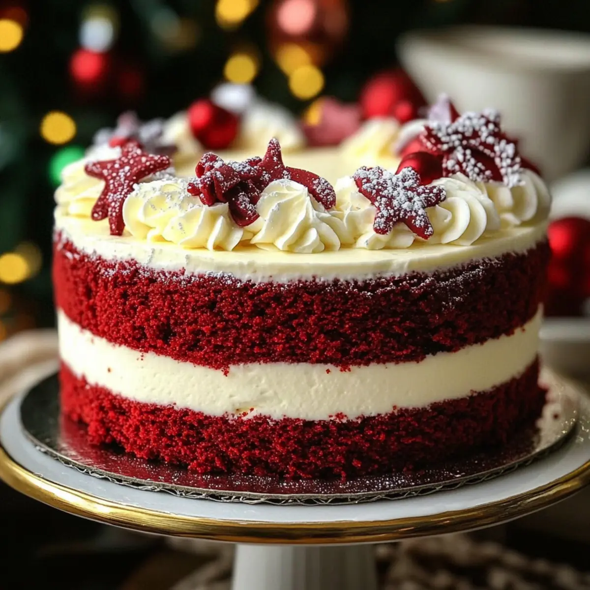 Christmas Red Velvet Cheesecake