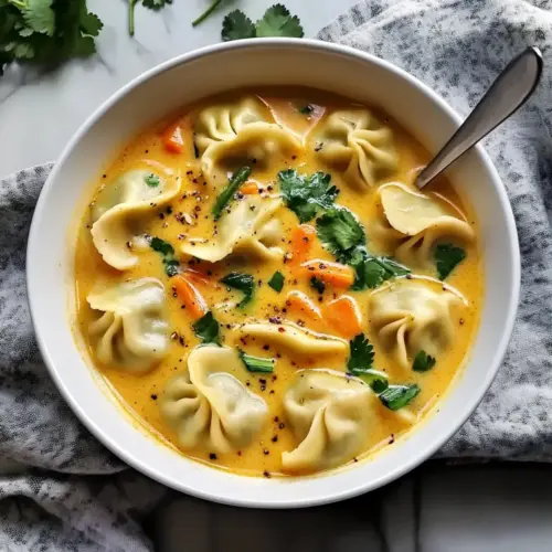 Thai Coconut Curry Dumpling Soup