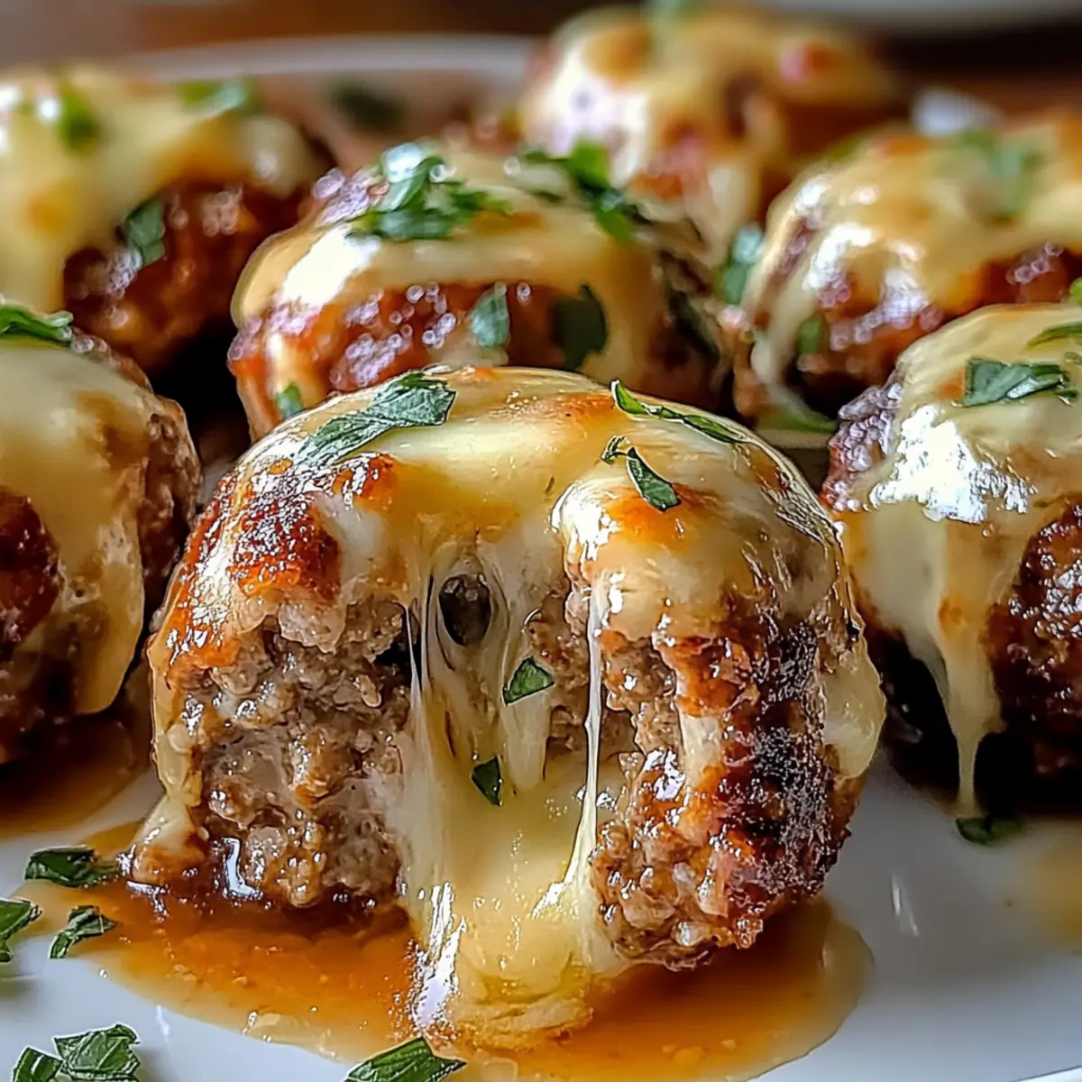 Cheesy Stuffed Meatloaf Bites