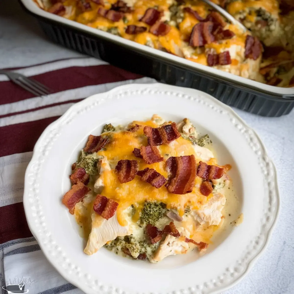 Keto Chicken Bacon Ranch Casserole