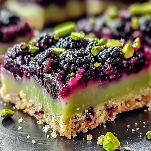 Blackberry Pistachio Dream Bars