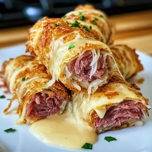 Keto Crispy Reuben Roll-Ups