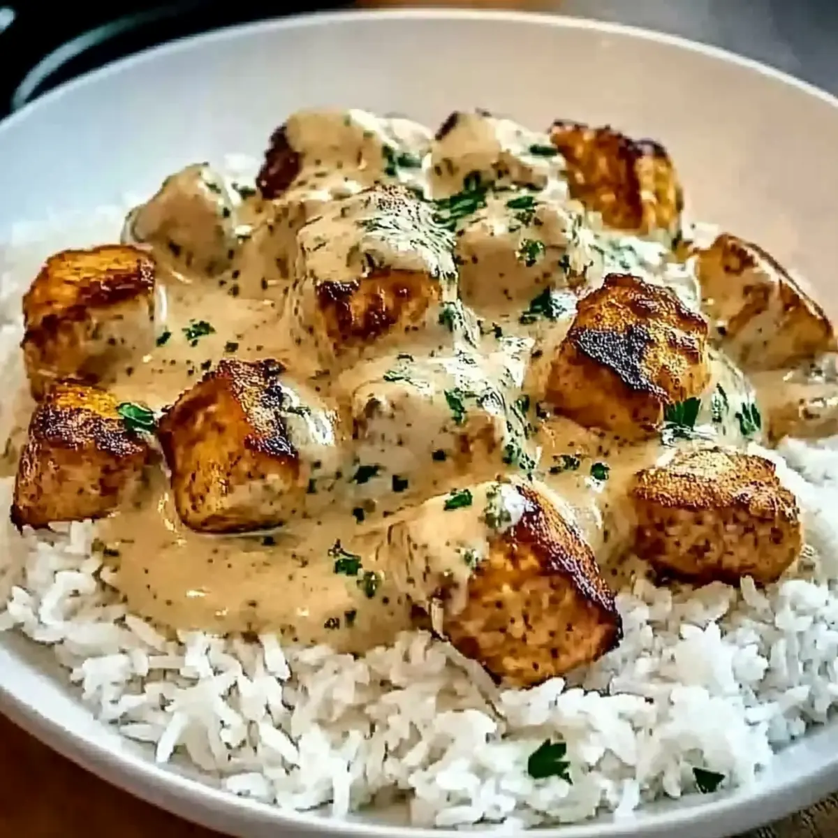 Smothered Chicken and Rice