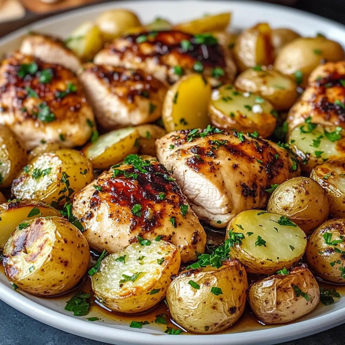 Sheet Pan Lemon Balsamic Chicken and Potatoes