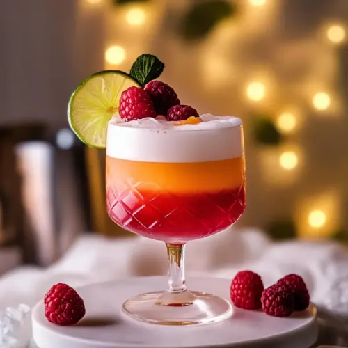 Raspberry Passionfruit Tequila Sour