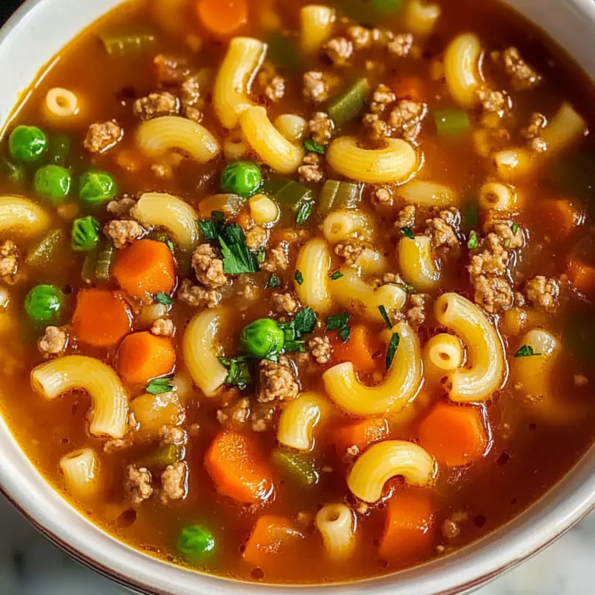 Ground Beef Pasta Soup