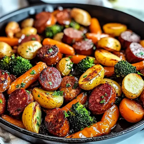 One-Pan Honey Garlic Kielbasa & Veggies