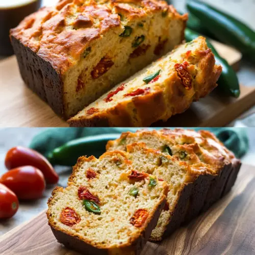Sundried Tomato Jalapeño Cheddar Beer Bread