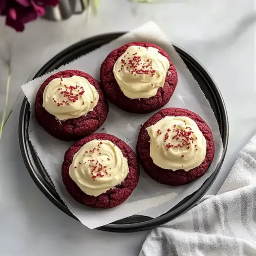 Crumbl Copycat Red Velvet Cookies