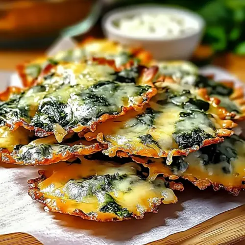 Spinach Cheese Crisps