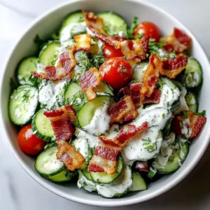 Cucumber bacon ranch salad
